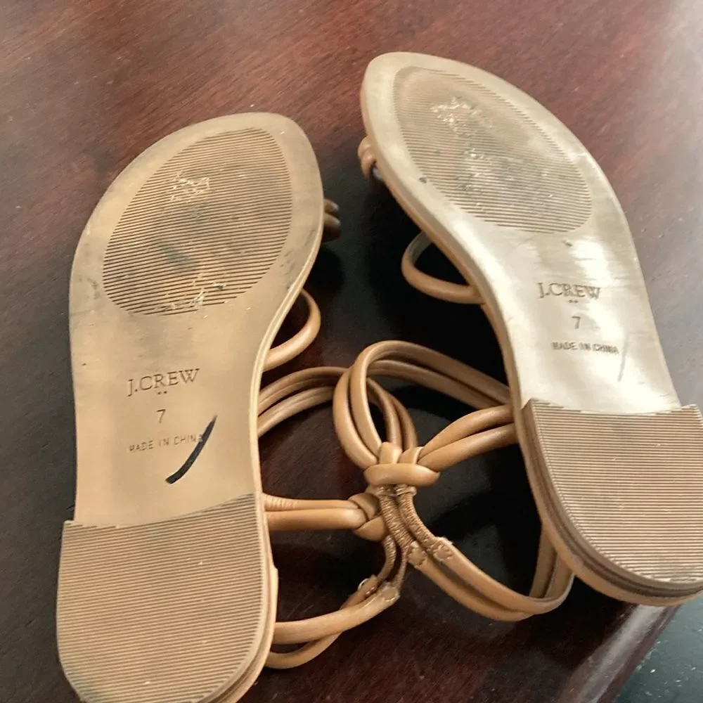 J.Crew Factory knotted rope slip-on sandals